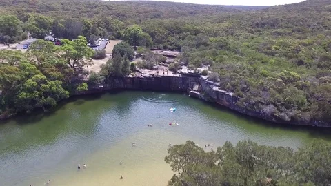 Watamolla Beach Drone Shot Stock-Footage 76106027