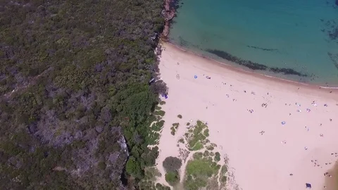 Watamolla Beach Drone Shot Stock-Footage 76106140