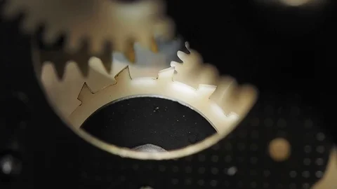Watch the alarm clock. Clockwork. Macro work the gears Stock Footage 82260788