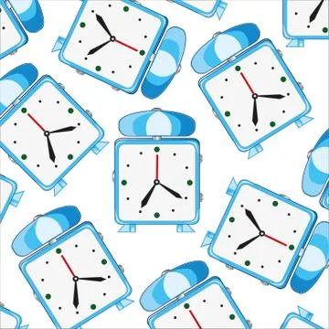 Watch alarm clock pattern Stock Illustration