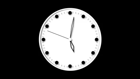 Watch an analog clock tick clockwise in stunning time-lapse. Elegant motion.. Stock Footage 309017937