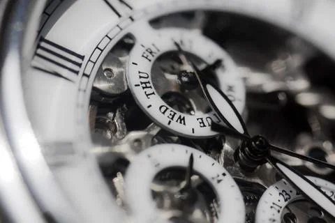 Watch and clock-hand Stock Photos