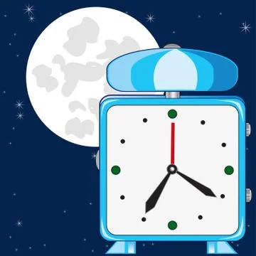 Watch and night Stock Illustration