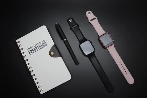 Watch and notebook Stock Photos