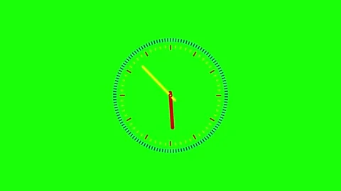 Watch animation on transparent green background. Stock Footage 336977883
