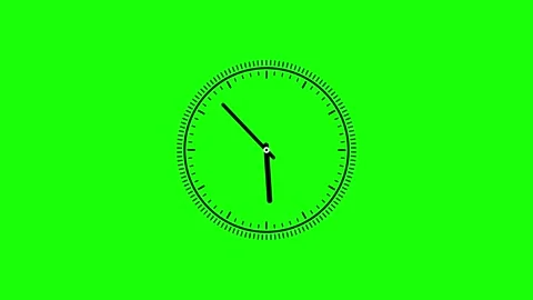 Watch animation on transparent green background. Stockbeeldmateriaal 336977884