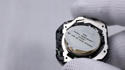 Watch Battery Stock Footage 123881108