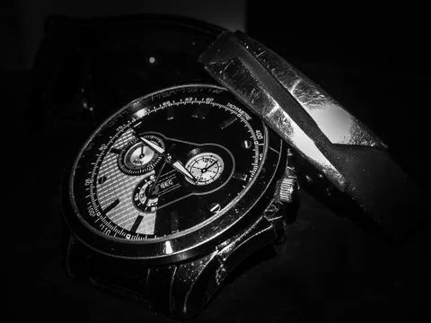 Watch in Black Foto stock