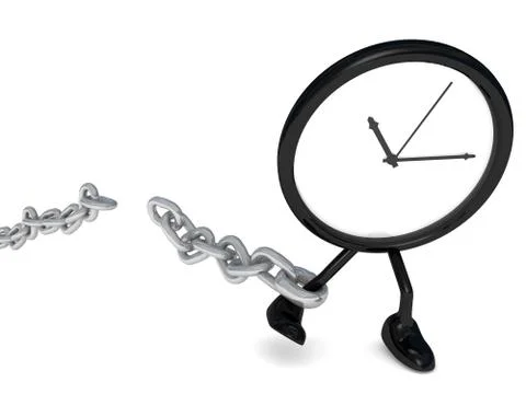 Watch with a broken chain Stock Illustration