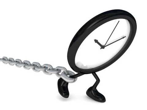 Watch with chain Stock Illustration