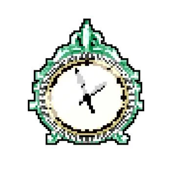 Watch clock vintage game pixel art vector illustration Illustrazione stock