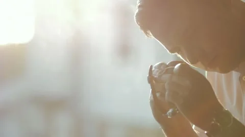 Watch Collector in Sunlight Stock Footage 40273457