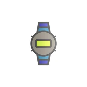 Watch color gradient vector icon Illustrazione stock