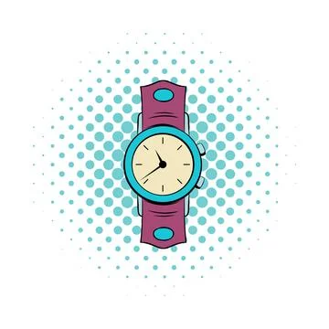 Watch comics icon Stock Illustration