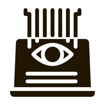 Watch computer technology icon Vector Glyph Illustration Stockillustratie