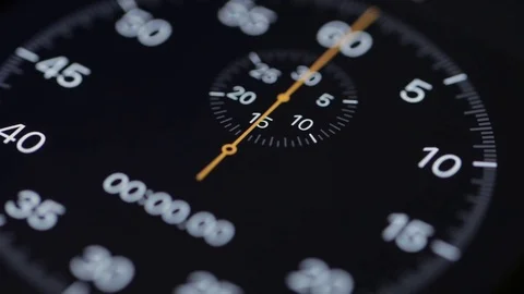 Watch Counting with black screen Stock Footage 76018126