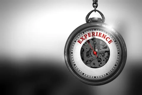 Watch with Experience Text on the Face. 3D Illustration Stock Illustration