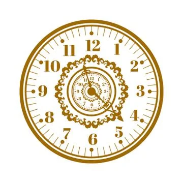 Watch face antique clock vector illustration 스톡 일러스트