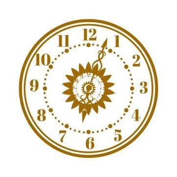 Watch face antique clock vector illustration Stock Illustration