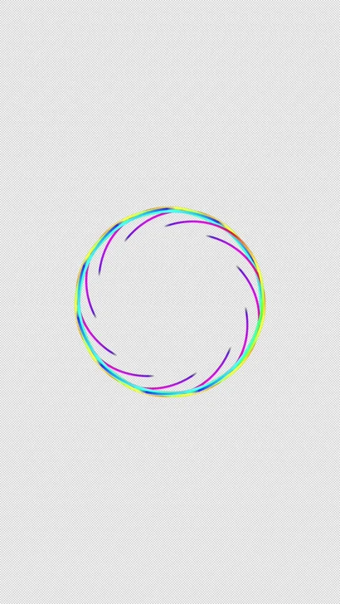 Watch Face Display Achievement Loading Vertical Multicolored Neon Circle Stock Footage 338171673