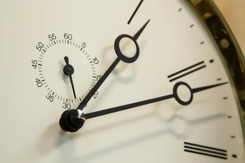 Watch face with second hand Stock Photos