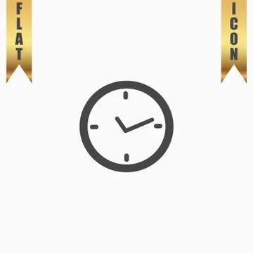 Watch flat icon Stock Illustration