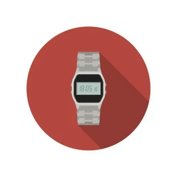 Watch flat icon Stock Illustration