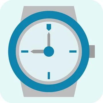 Watch flat icon. Stock Illustration