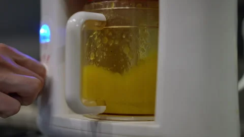 Watch the Food Processor blend ingredients seamlessly to create delicious meals Stock Footage 301437078