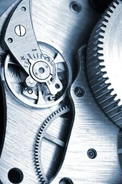 Watch gears close up Stock Photos