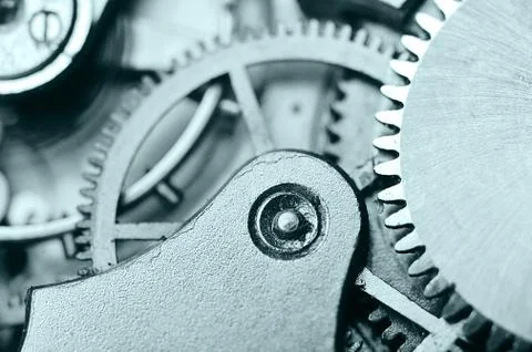 Watch gears close up Stock Photos