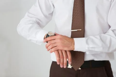 Watch on hands Stock Photos