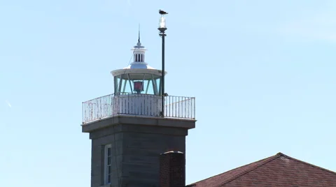 Watch hill lighthouse close up on a bright sunny summer day Stock Footage 41099503