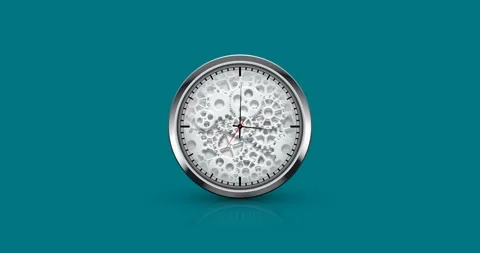 Watch icon on blue background Stock Footage 95719298