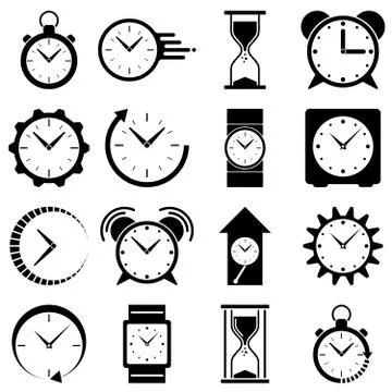 Watch icon. Clock logo Stock Illustration