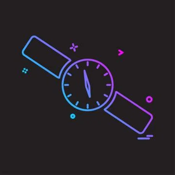 Watch icon design vector 스톡 일러스트