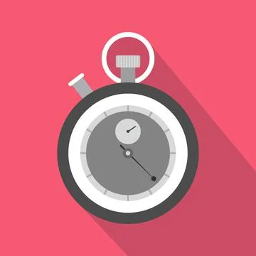 Watch icon, flat style Stock Illustration