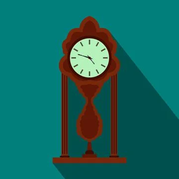 Watch icon, flat style Stock Illustration