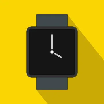 Watch icon, flat style Stock Illustration