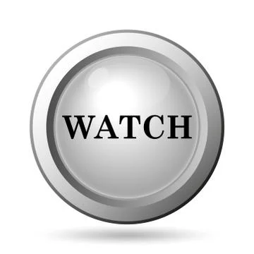 Watch icon. Internet button on white background.. Stock Illustration
