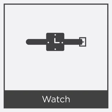 Watch icon isolated on white background Illustrazione stock gratuita