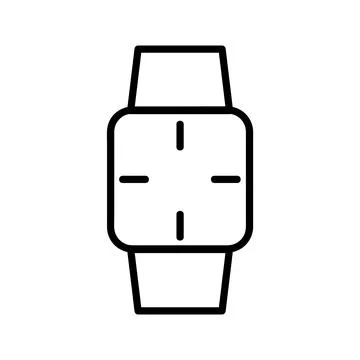 Watch icon. Isolated on white background. Simple flat vector. Eps10 symbol Stock Illustration
