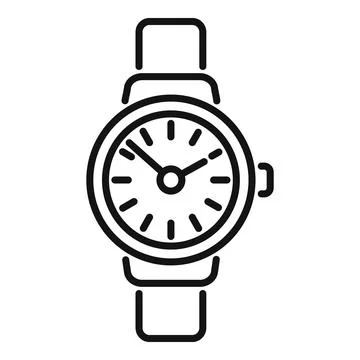 Watch icon outline vector. Work project Stockillustratie