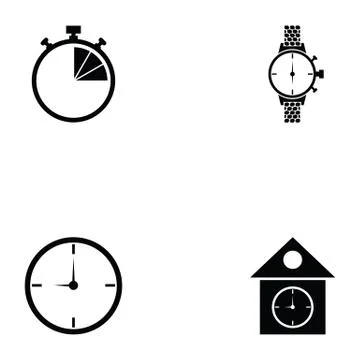Watch icon set Stock Illustration