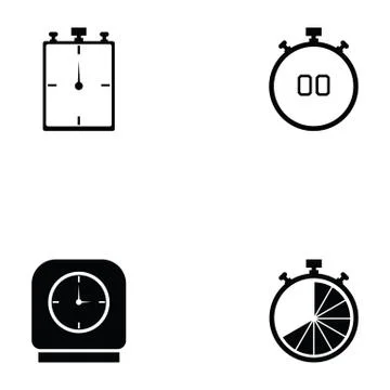 Watch icon set Stock Illustration
