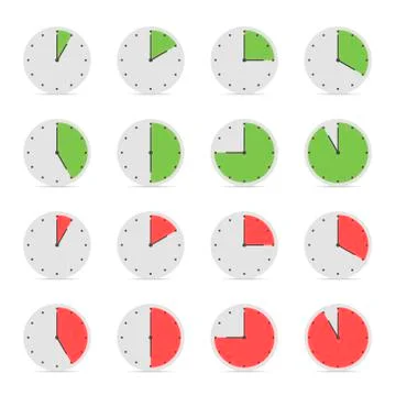 Watch icon set Stock Illustration