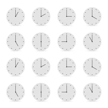 Watch icon set Stock Illustration