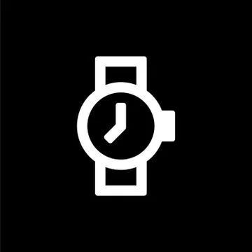 Watch icon for simple flat style ui design Stock Illustration