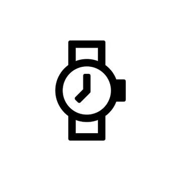 Watch icon for simple flat style ui design Stock Illustration
