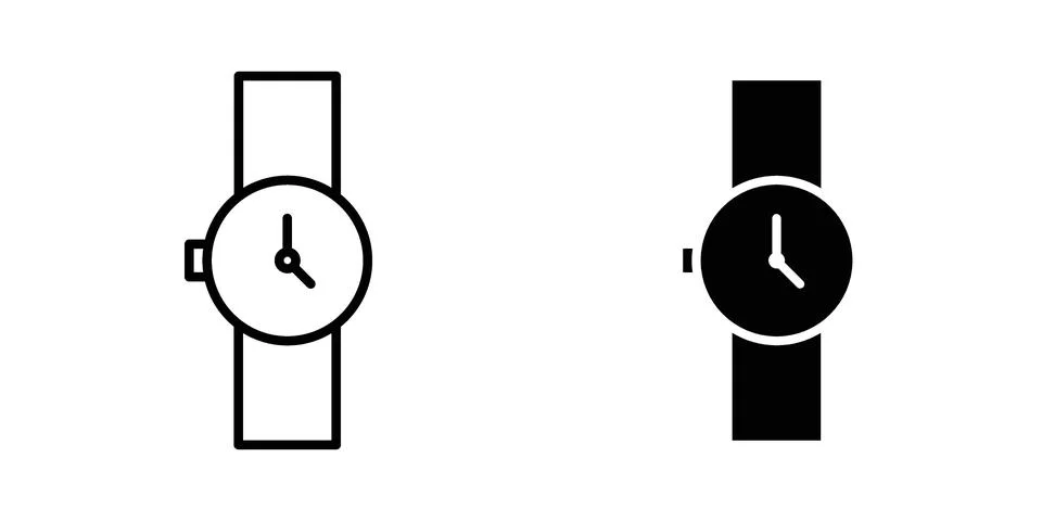 Watch icon vector design illustrations Stock Illustration
